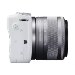 Boîtier Canon EOS M10 blanco + objetivo EF-M 15-45mm plateado