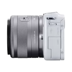 Boîtier Canon EOS M10 blanco + objetivo EF-M 15-45mm plateado