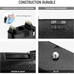 BG-E13 Poignée d'alimentation de remplacement pour appareil photo reflex numérique Canon 6D