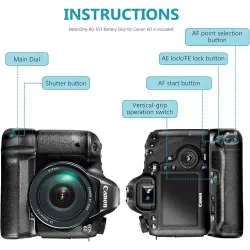 BG-E13 Poignée d'alimentation de remplacement pour appareil photo reflex numérique Canon 6D