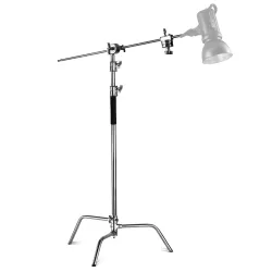 NEEWER 320cm Stainless Steel C Stand with Boom Arm