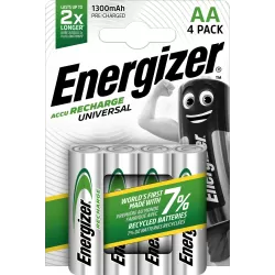 Energizer Piles Rechargeables AA, Recharge Power Plus, Lot de 4